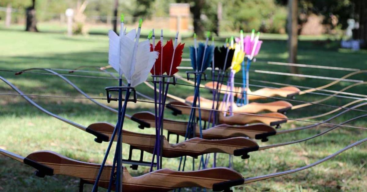 Yarra Valley Archery Park: Practicing archery at Yarra Valley Archery Park.